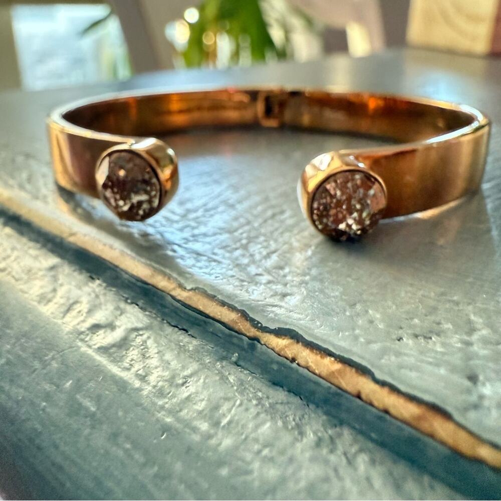 Kate Spade Rose gold Tone Hinged Bangle Bracelet